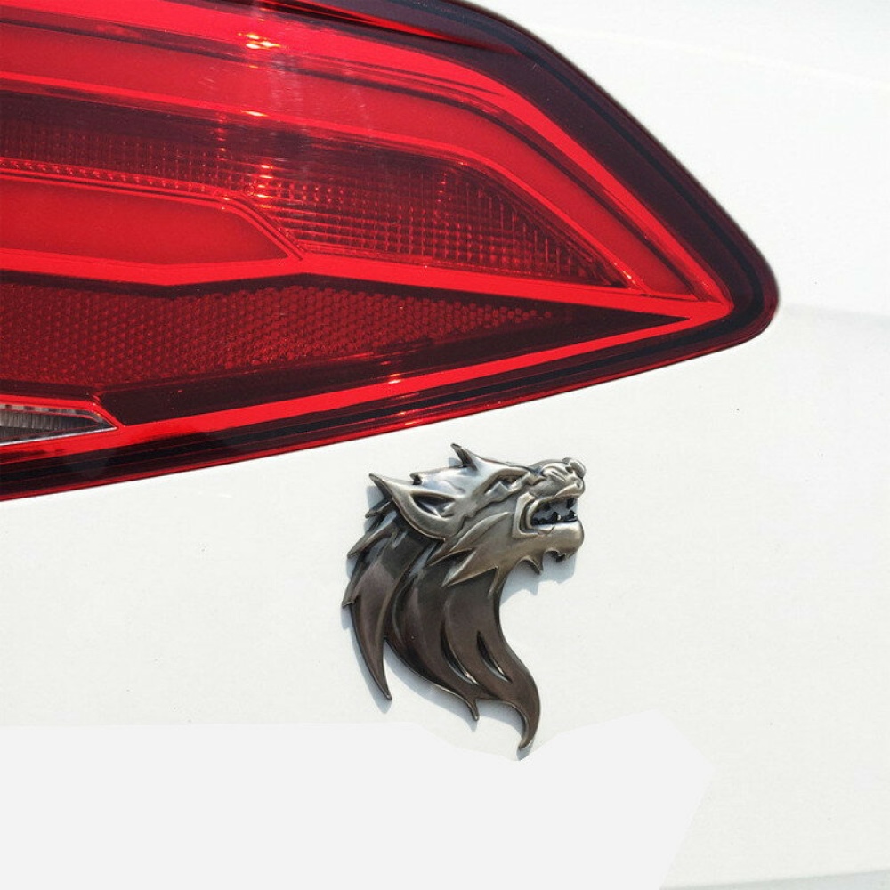 Metal Wolf Sticker Wolf Head Totem Car Decoration Sticker - 6 - Image 2