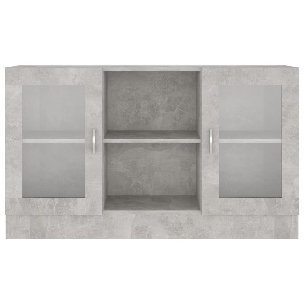 Vitrine Cabinet Concrete Gray 47.2"x12"x27.6" Chipboard - Image 2