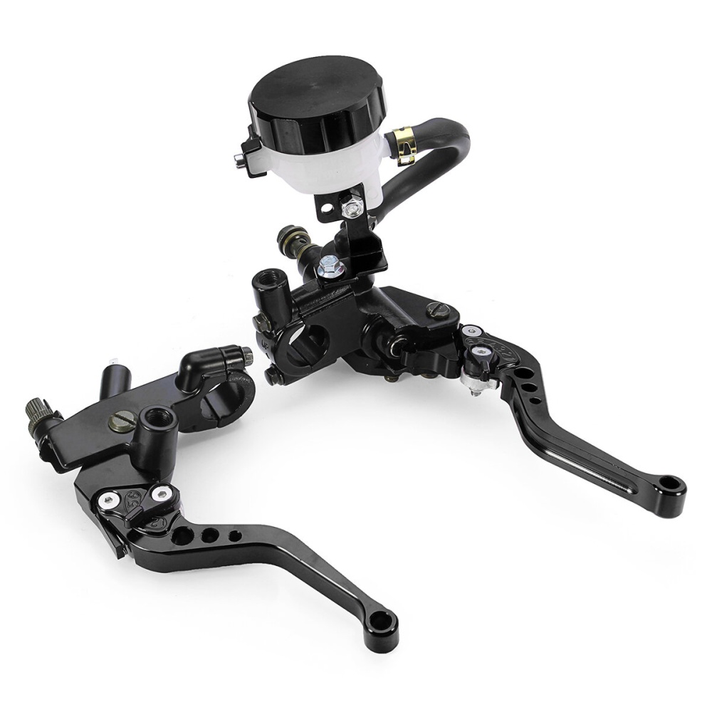 7/8inch Universal Motorcycle Front Brake Clutch Lever Master Cylinder Reservoir - Green