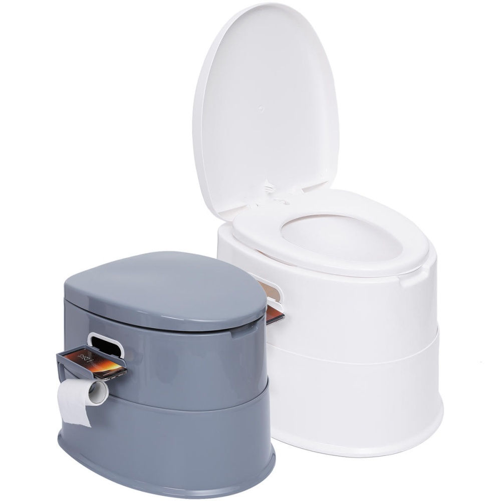 Portable Toilet Bowl Extra Strong Durable Support Adult Senior - Gray - Image 2