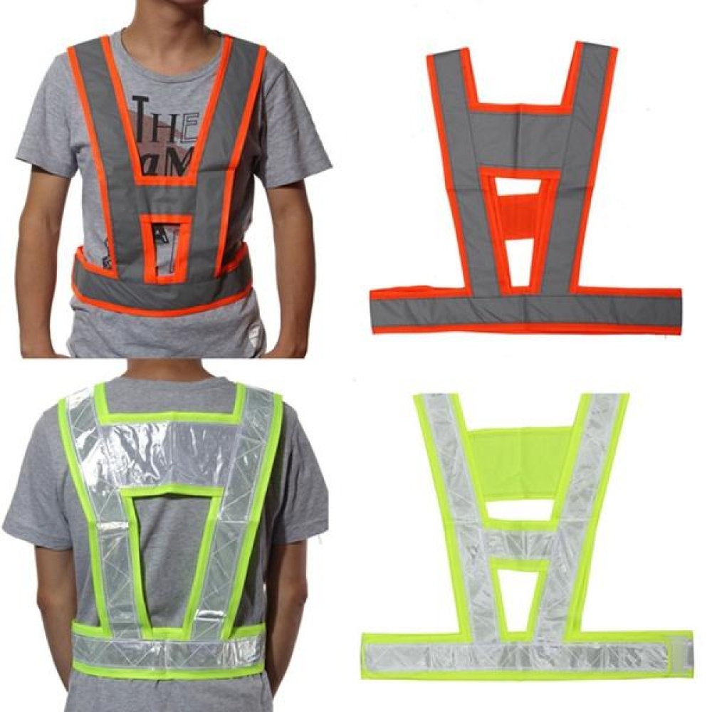 Visibility Traffic Waistcoats Vest Security Reflective Stripes Safety Jacket - Yellow - Image 2