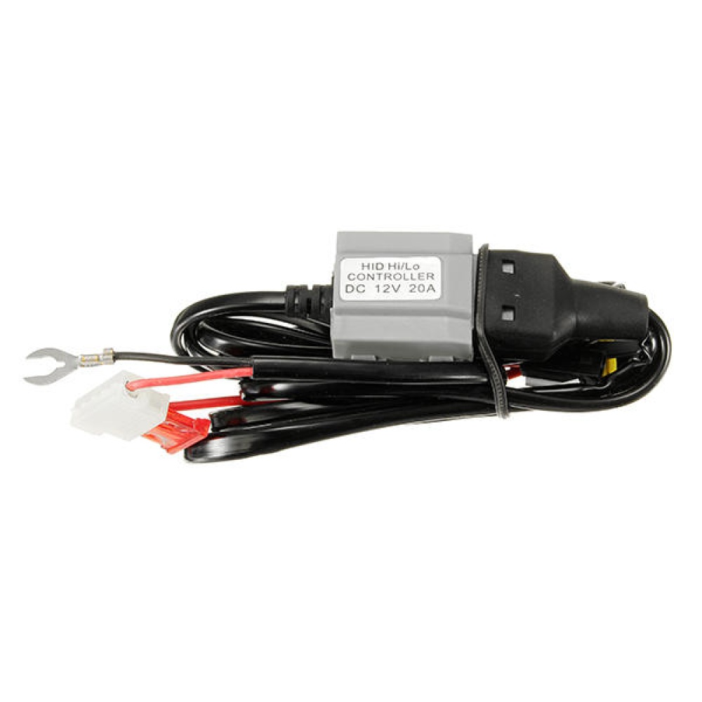 DC 12V 20A Motorcycle Xenon Lamp HID Controller High/Low Light Stabilizer Harness Wiring - Image 2