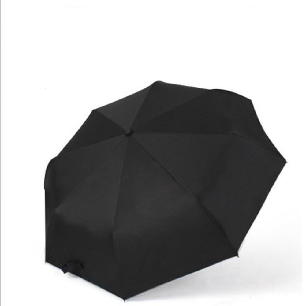 1Pc Fully Automatic Black Rubber Umbrella Folding Male Business Umbrellas - Navy Blue - Image 2