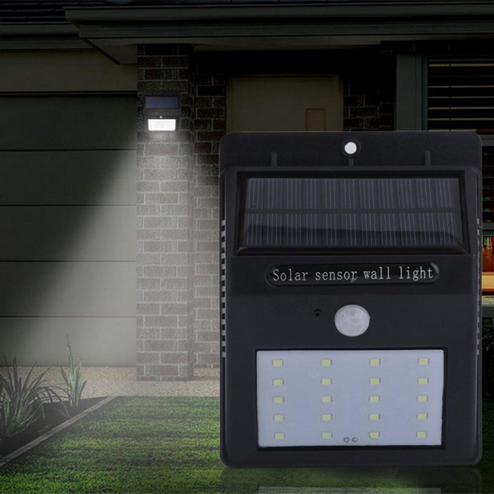 Waterproof LED Human Body Infrared Solar Sensor Wall Light Outdoor Garden Wall Lamp - Image 2