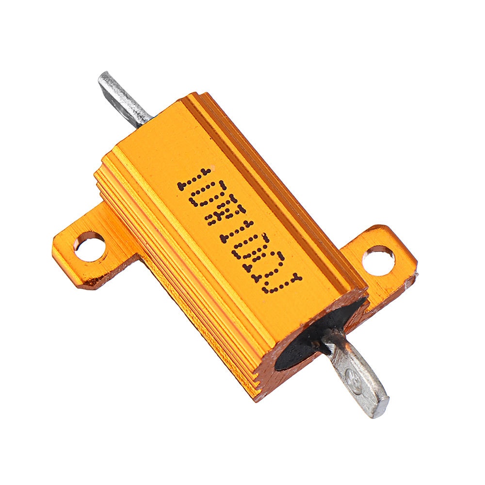 3pcs RX24 10W 10R 10RJ Metal Aluminum Case High Power Resistor Golden Metal Shell Case Heatsink Resistance Resistor - Image 2