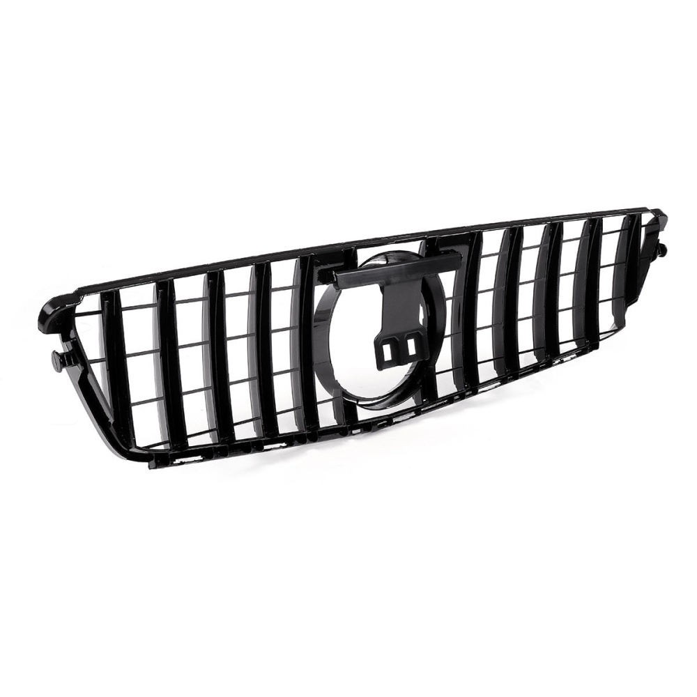 Chrome Silver GT R AMG Style Front Grill Grille For 08-14 Mercedes Benz C-Class W204 C200 C300 - Image 2