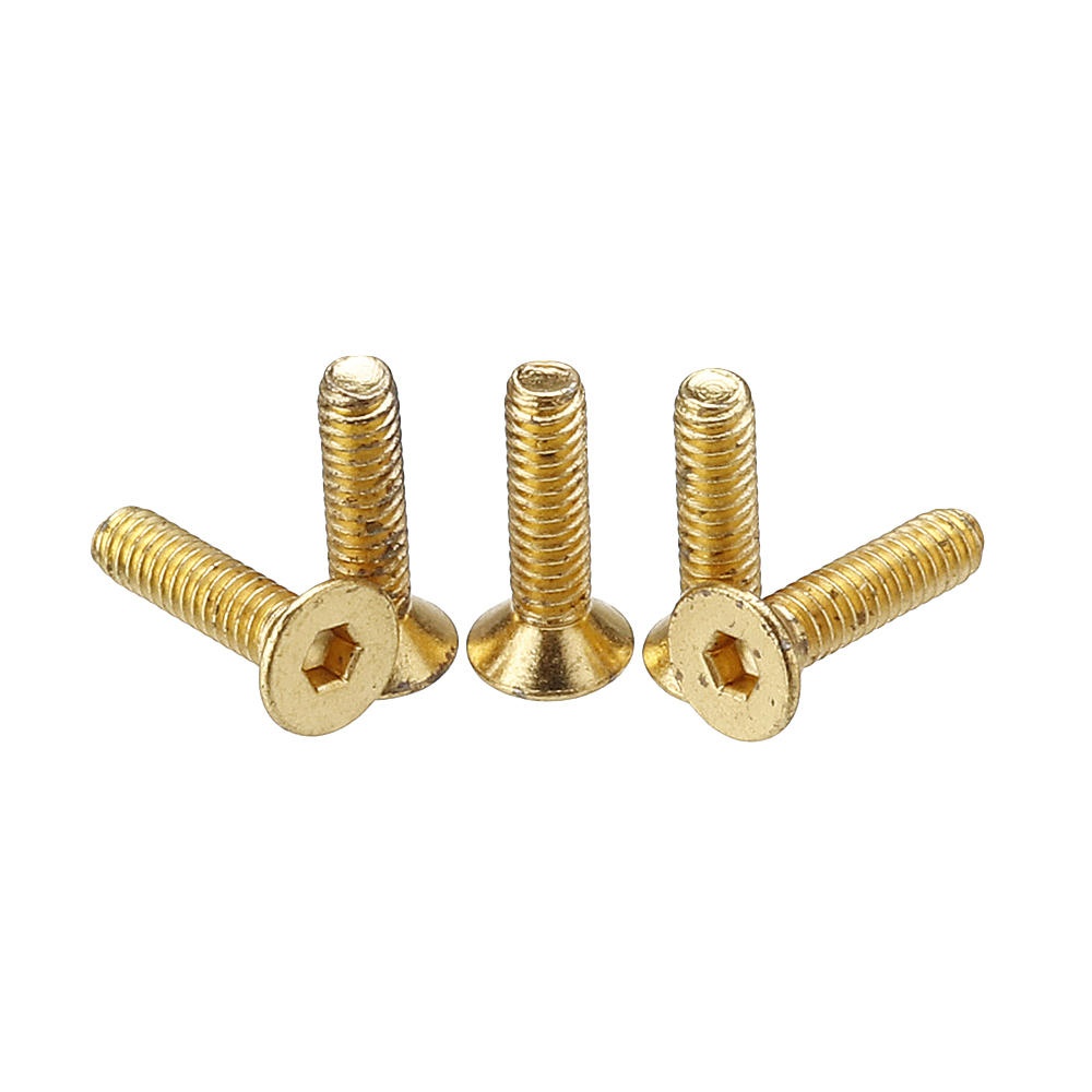 Suleve M3AH13 50Pcs Titanium Plated M3 Hex Socket Flat Head Countersunk Screws Alloy Steel 12.9 Grade Screw Bolt 5-16mm - 6mm - Image 2