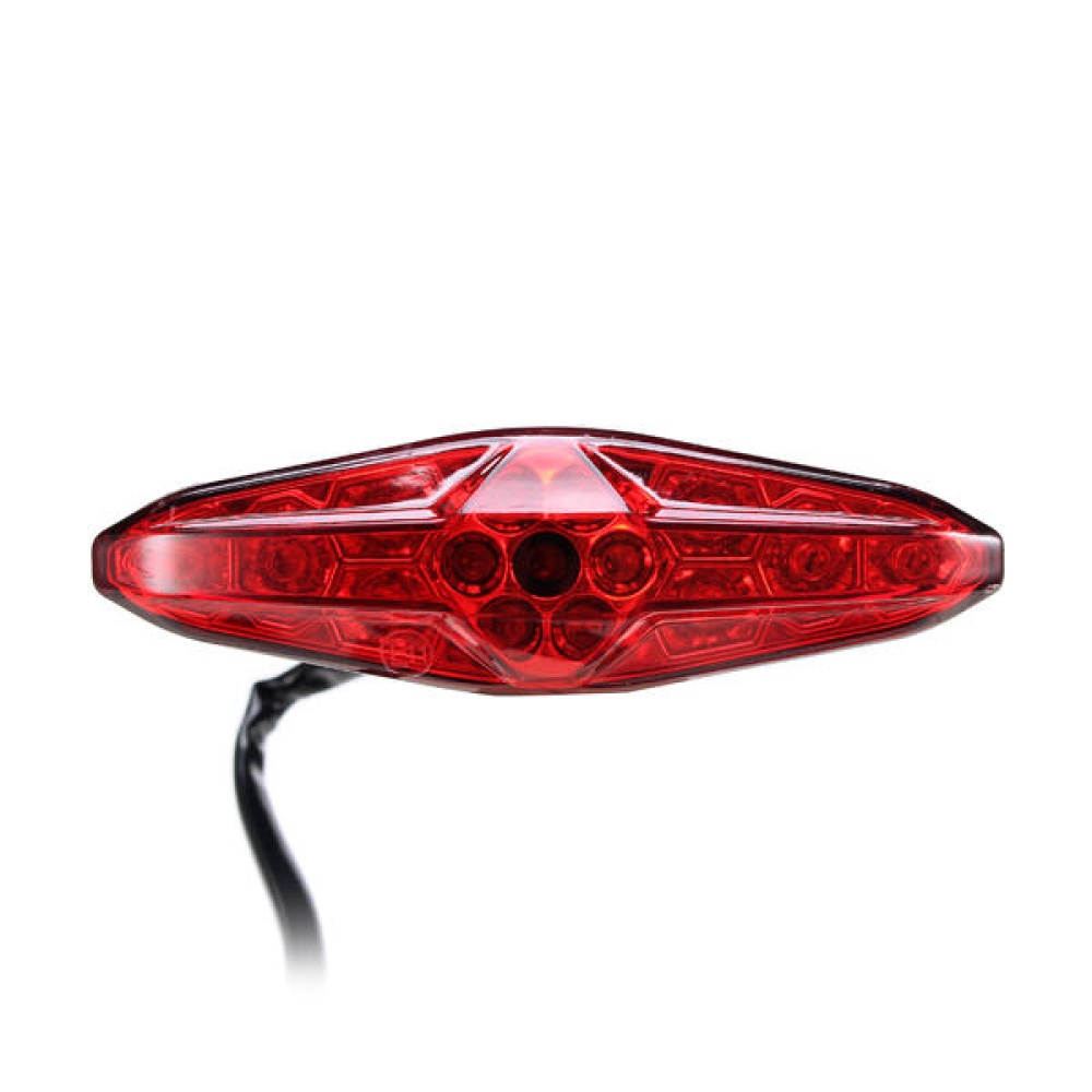 12V Motorcycle Retro Brake Light Plate Tail Lights For Harley Cruise Prince - Black - Image 2