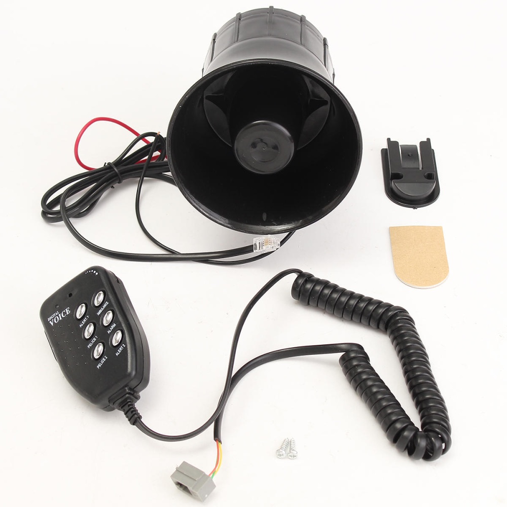 6 Sounds Car Motorcycle Van Truck Electronic Bell Horn Alarm Loudspeaker Siren - Image 2