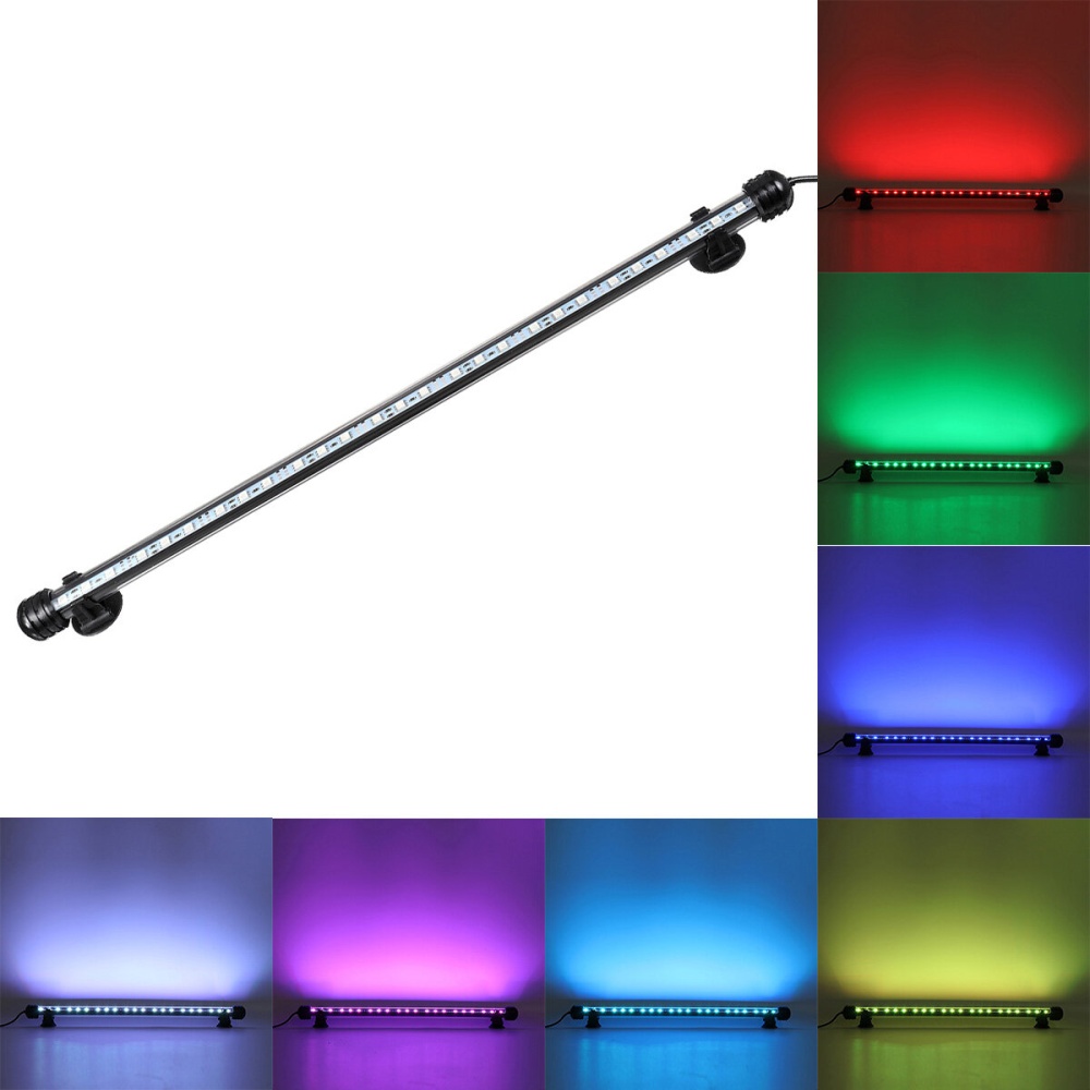 18-48CM 5050SMD 27LED Aquarium Fish Tank RGB Light Submersible Bar Strip Lamp - US Plug - Image 2