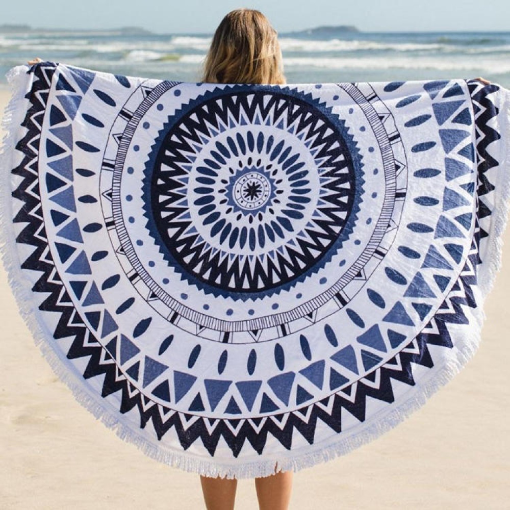 150cm Pure Cotton Bohemia Roud Tassel Knitted Beach Towel Lantern Towel Home Blanket - 17 - Image 2