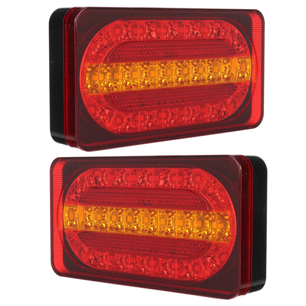 2PCS 12V 24LED Rear Tail Light Turn Signal Running Brake Lamp for Van Trailer Truck - Image 2