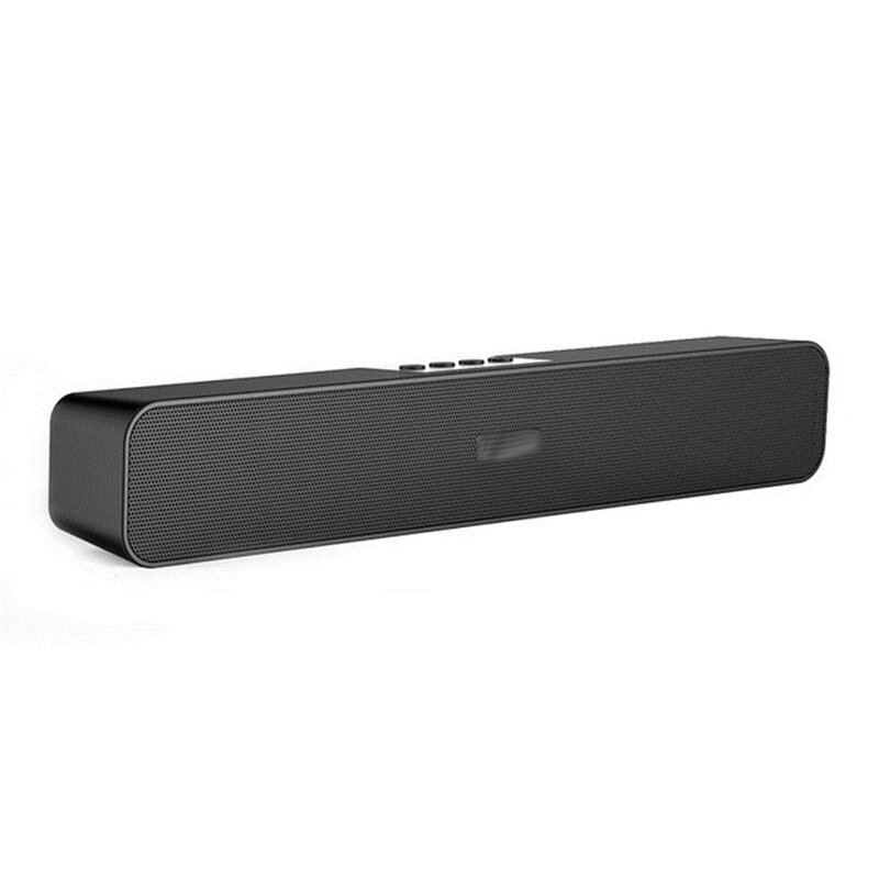 Bakeey E350 Wireless bluetooth Soundbar 10W Home Theater Four Units HIFI FM Radio TF Card AUX-In 1200mAh Computer Desktop Speaker with Mic - Black - Image 2