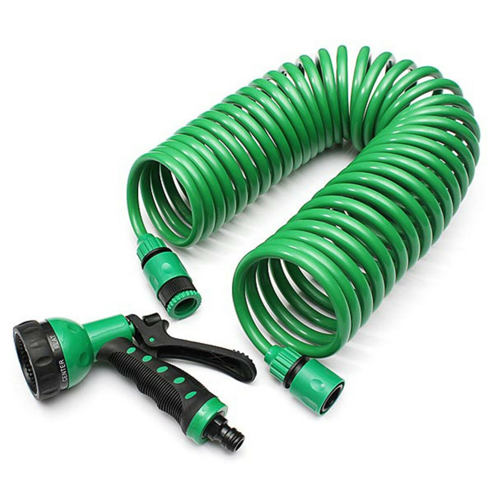 7.5M/15M/30M Retractable Coil Garden Hose Pipe? Green - Type B - Image 2