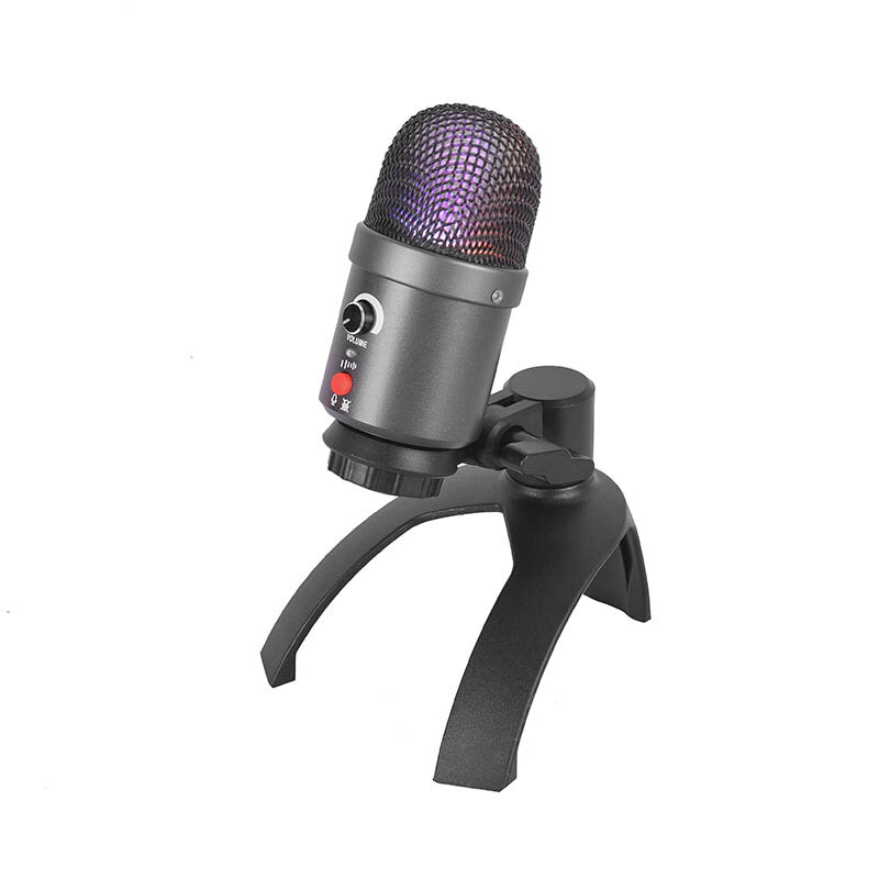 Bakeey ASDM04 Condenser Microphone USB Condenser Microphone Cardioid Pattern Noise Reduction Microphone with Stable Tripod - (black)
