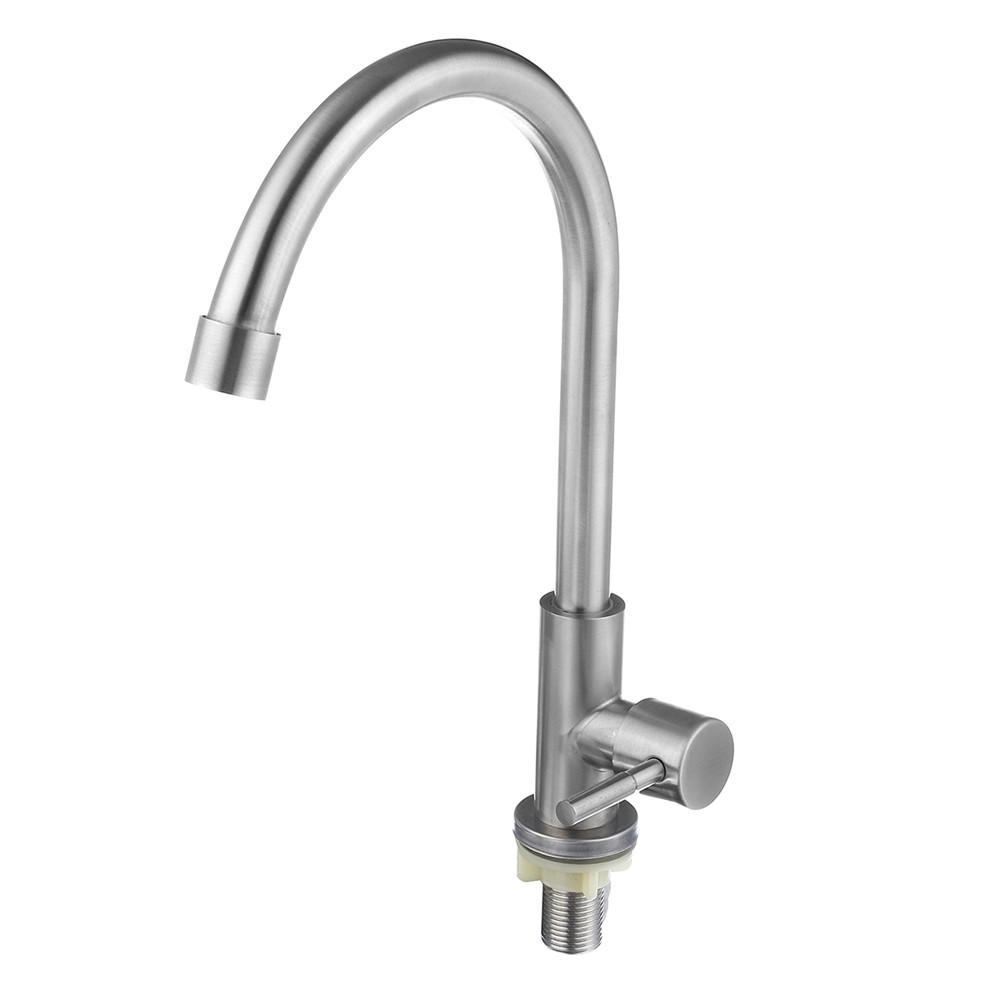 304 Stainless Steel Faucet Large Vertical Water Tap With 50cm Double Head Tube Kitchen Bathroom Faucets - Image 2