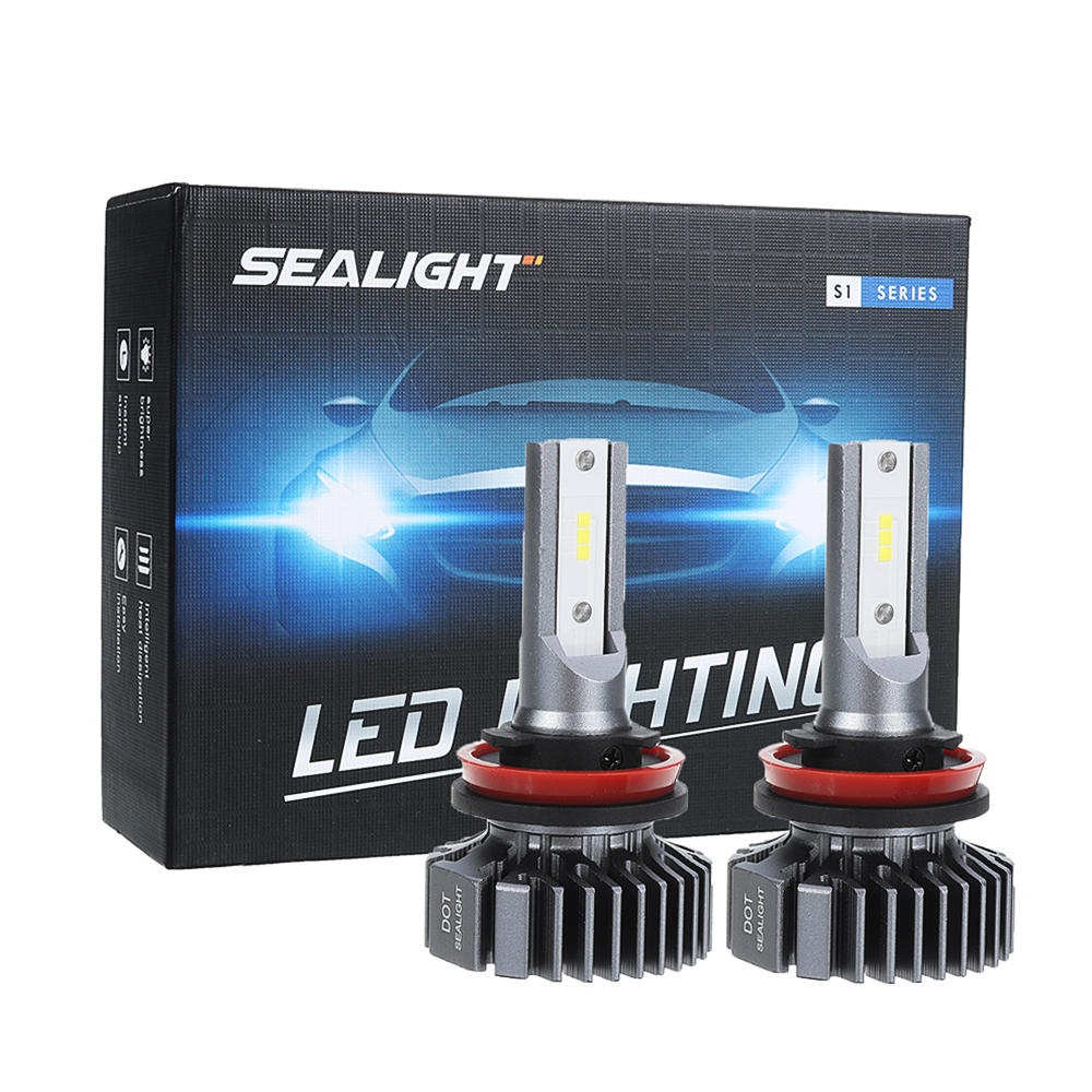 SEALIGHT S1 Car CSP LED Headlights Bulbs H11 H4 H7 9005 9006 High Low Beam Fog Light 80W 6000LM 6000K - H11