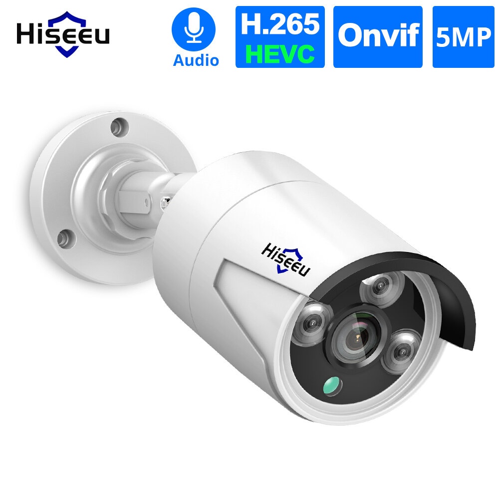 Hiseeu HB615 H.265 5MP Security IP Camera POE ONVIF Outdoor Waterproof IP66 CCTV P2P Video Camera - Image 2