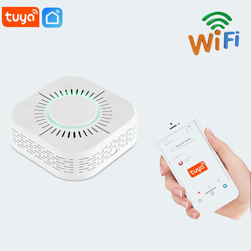 WiFi Smoke Detector Fire Protection Portable Smoke Detector Home Safe Security Smoke Alarm Sensor TUYA APP Smart Home