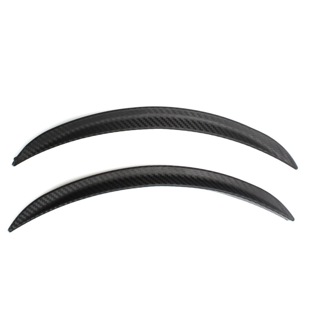 2pcs 32.5cm Car Carbon Fiber Fender Flares Wheel Lip Guard Body Kits - Image 2