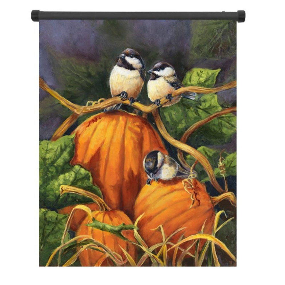 30x45cm Thanksgiving Polyester Pumpkins Birds Welcome Flag Garden Holiday Decoration - Image 2