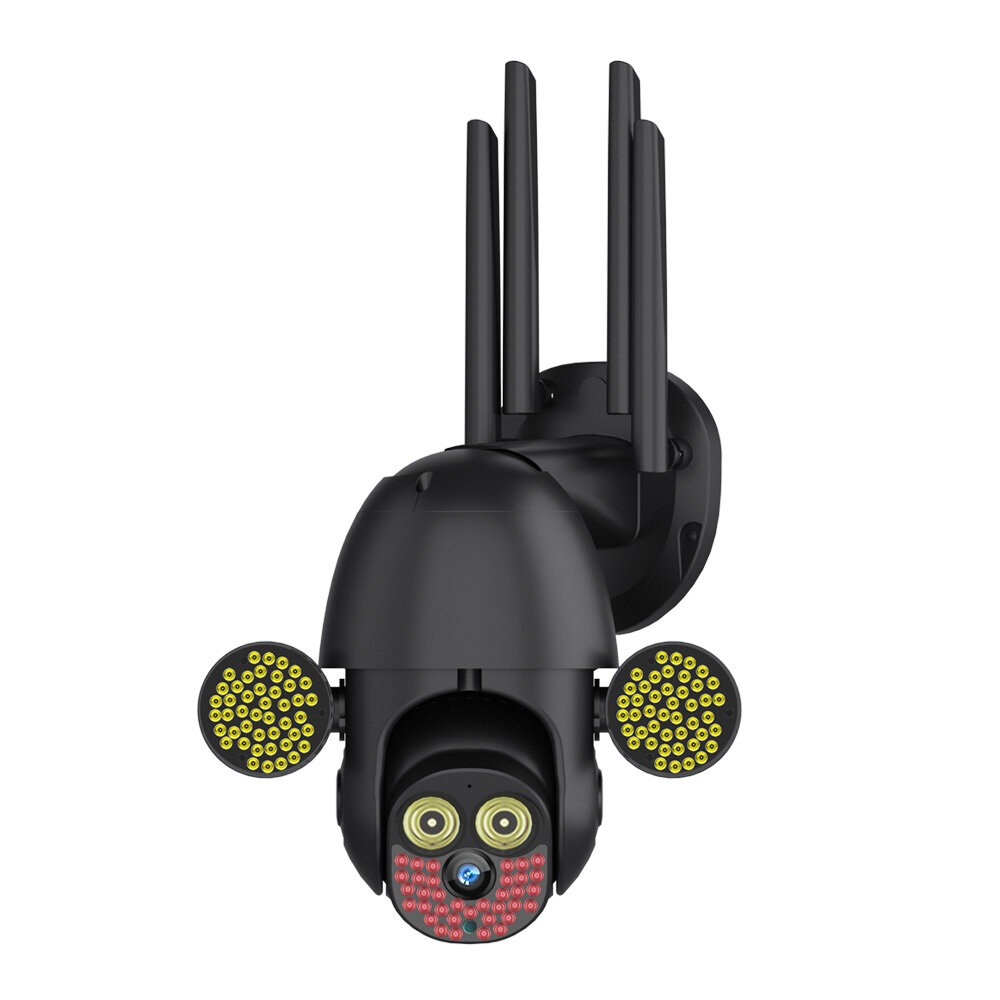 Guudgo 127 LED 1080P 2MP IP Camera Outdoor 5 Antenna Wireless Wifi Security Waterproof Camera 360° Pan Tilt Zoom IR Two Way Radio CCTV Surveillance