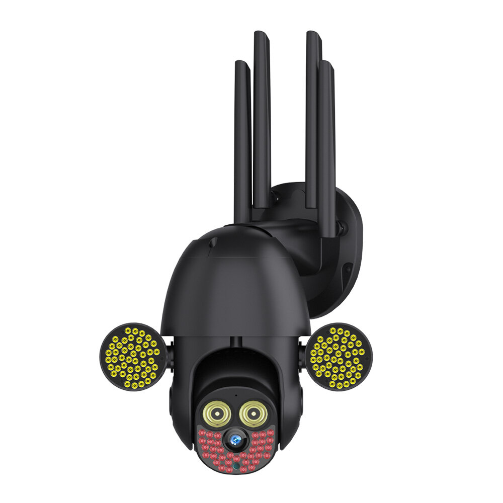 Guudgo 127 LED 1080P 2MP IP Camera Outdoor 5 Antenna Wireless Wifi Security Waterproof Camera 360° Pan Tilt Zoom IR Two Way Radio CCTV Surveillance