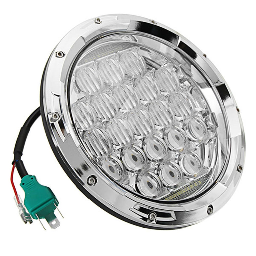 7 Inch 75W 6500K Motorcycle Stainless LED Headlights 5D Lens High/Low Beam Waterproof IP67 - Silver - Image 2