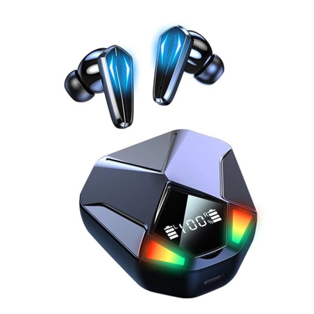 Bakeey X6 TWS bluetooth 5.1 Gaming Earphone Wireless Touch Control Headphones with LED Display 9D Stereo Earbuds Waterproof Sports Headsets - Black