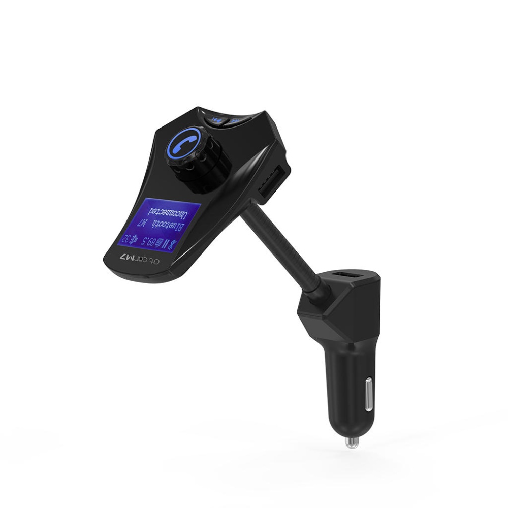 M7 Car Charger bluetooth FM Transmitter Built-in Microphone Support TF Card U Disk - Black - Image 2