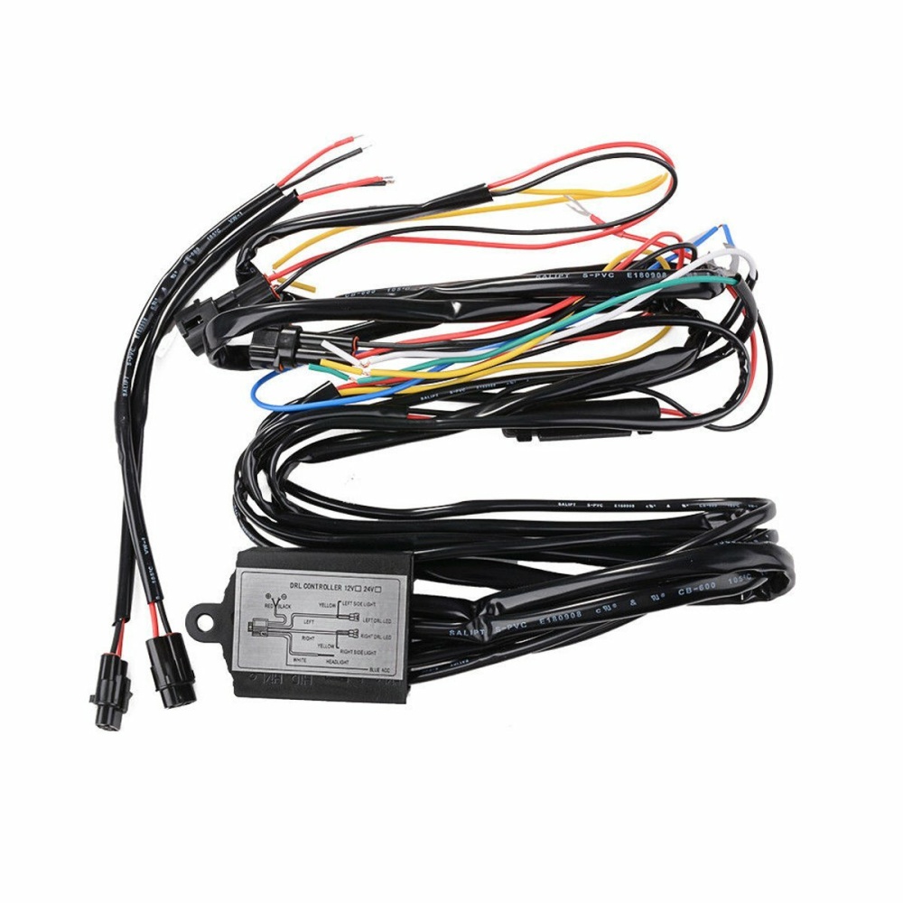 12V DRL Dimmer LED Dimming Relay Daytime Running Light Car On/Off Switch Harness With Flash Turn Signal Delay Function - Image 2