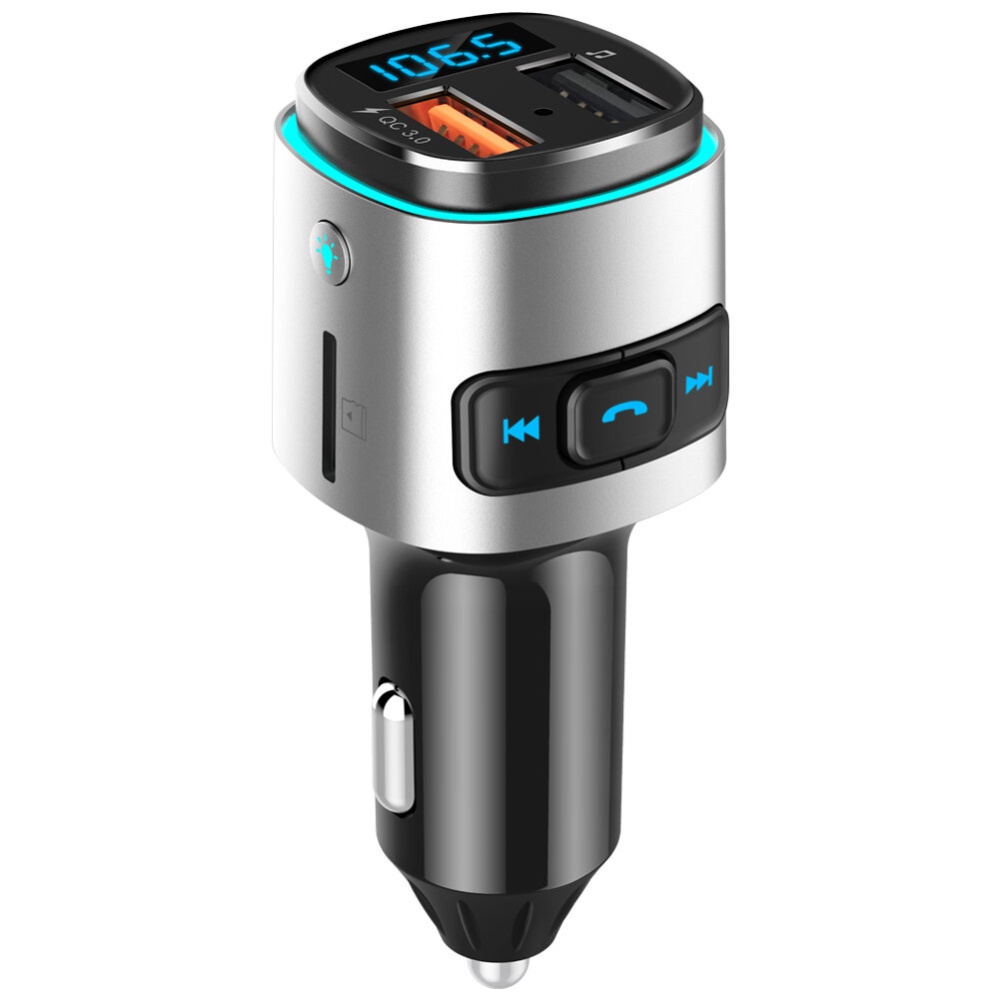 GEELONG BC41 Car bluetooth FM Transmitter QC 3.0 USB Car Charger Colorful LED Light bluetooth Audio Adapter Music Play Hands Free Calls
