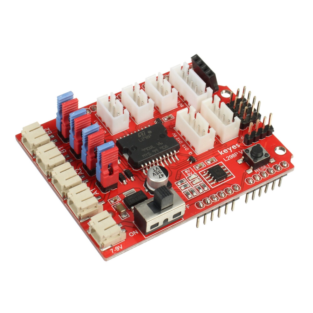 Keyese L298P Carte d'extension d'entraenement de moteur e courant continu avec bouclier de moteur pour robot Arduino Smart Cars