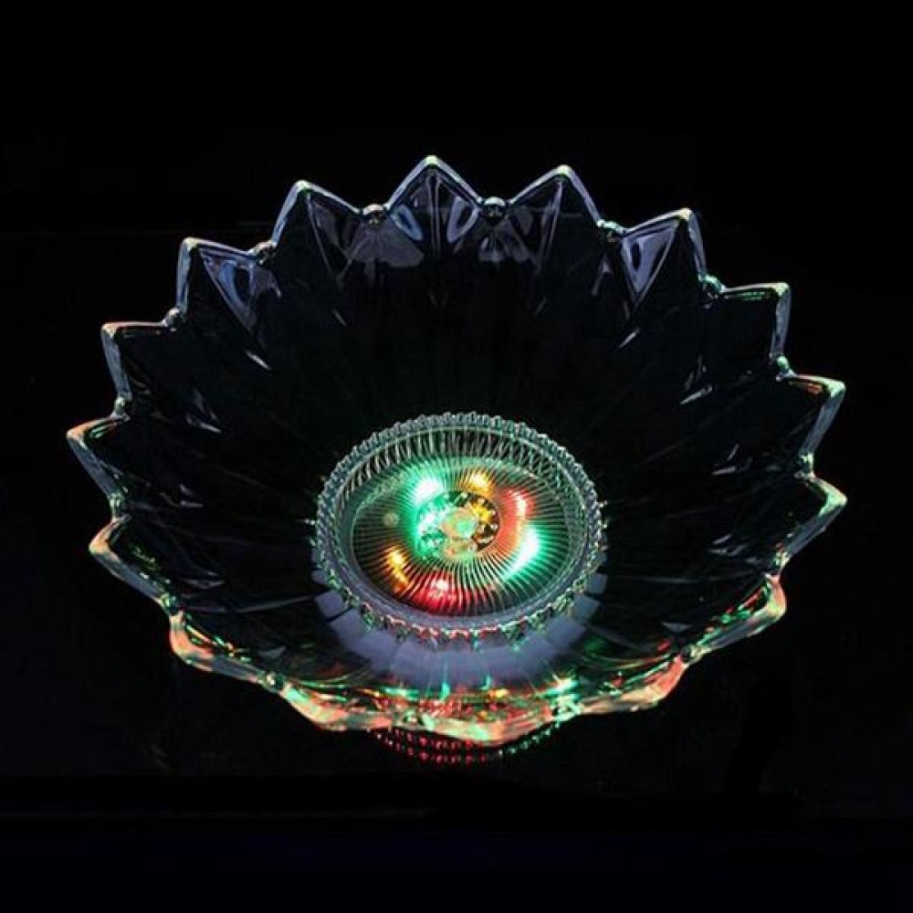 Colorful LED Light Plastic Fruit Snack Plate Dish for Pub Bar Wedding Party KTV Decor - .A - Image 2