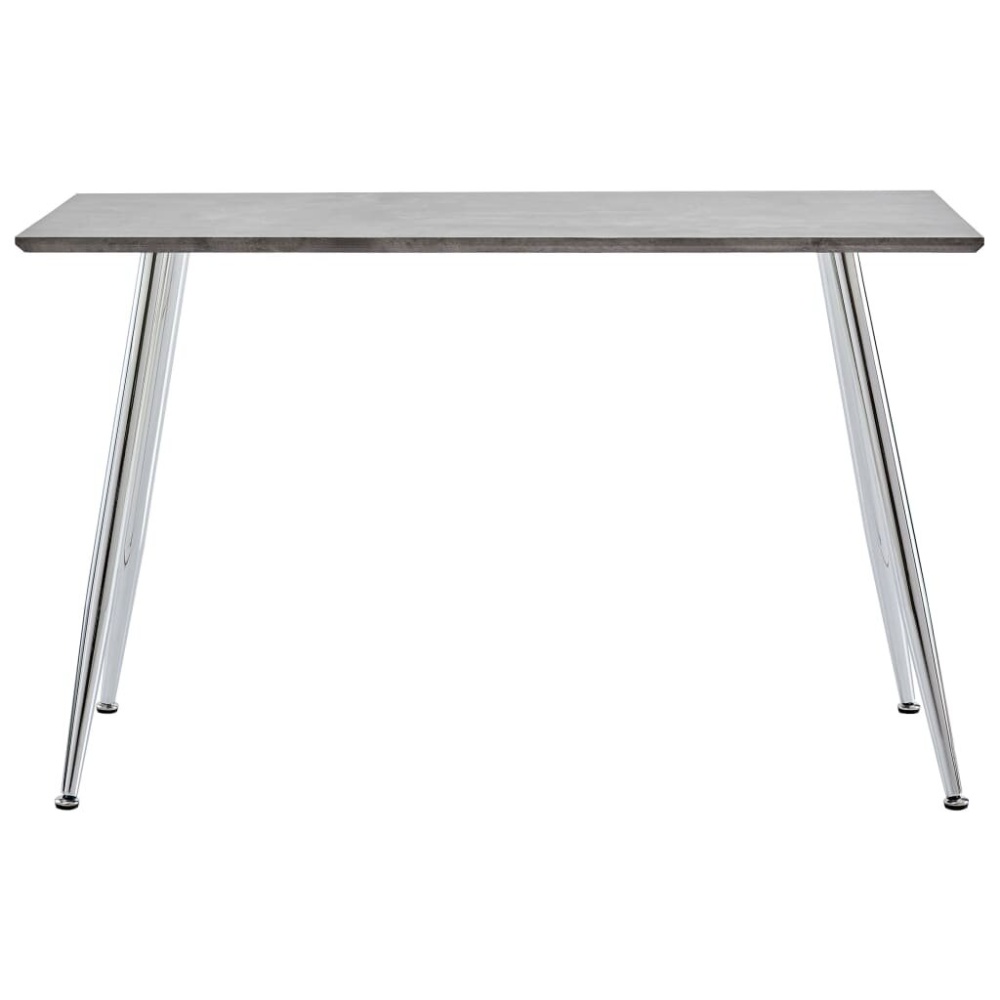 Dining table 120x60x74 cm MDF concrete and silver - Image 2