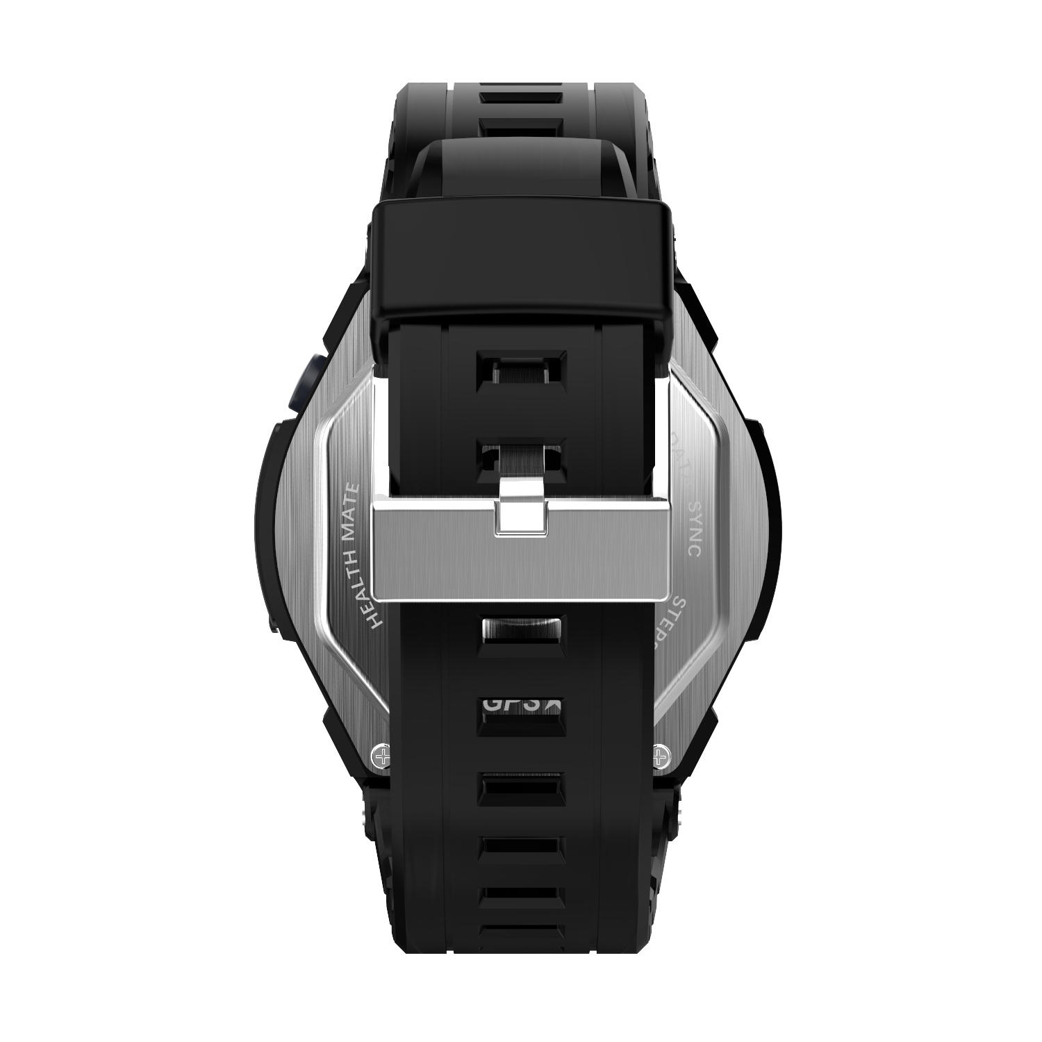 DT NO.1 DT97 GPS bluetooth Call Outdoor Smart Watch Fitness Tracker Compass Music Play TF Card Wristband - Black - Image 2