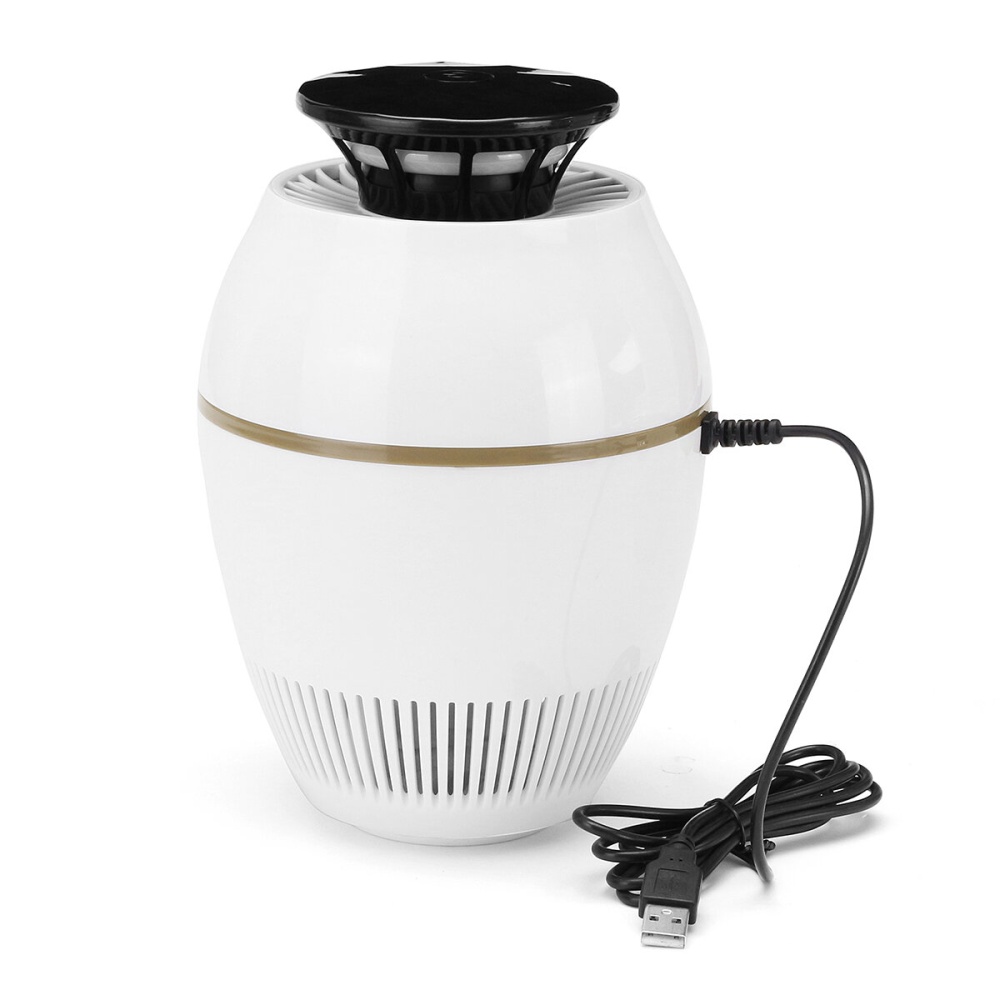 DC 5V 5W Mosquito Dispeller Insect Killer LED Light Lamp Electric Zapper Pest Control - white