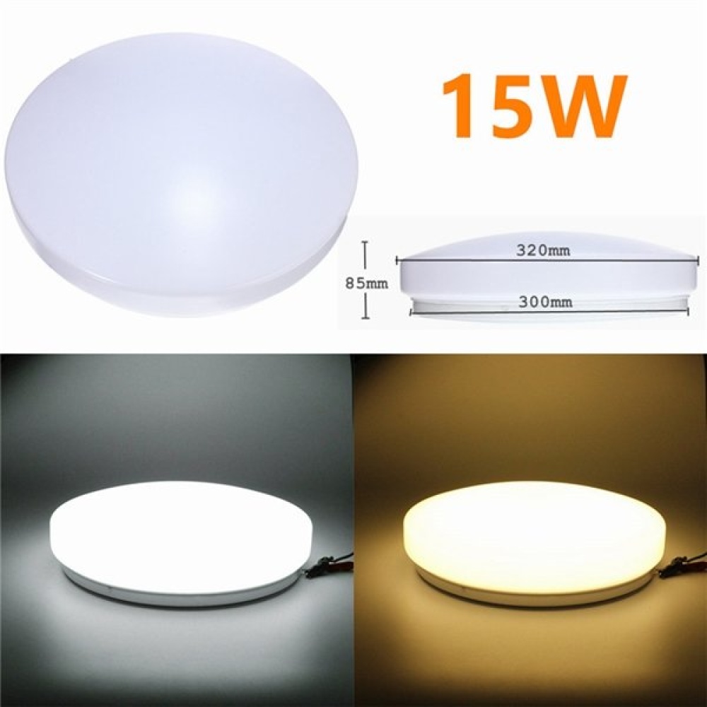 Modern 15W LED Round Ceiling Panel Light Down Lamp Kitchen Bathroom - Warm White - Image 2