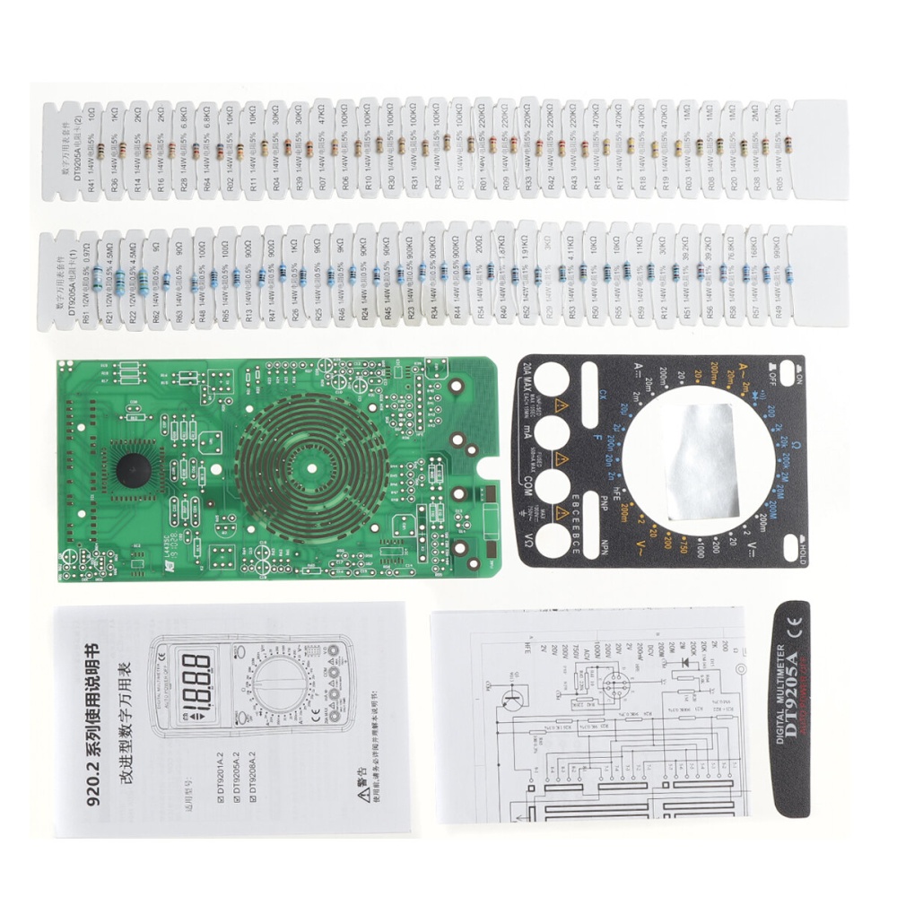 Digital Multimeter Teaching Kit DT9205A Multimeter SolderingTraining DIY Parts Production Kit - Image 2