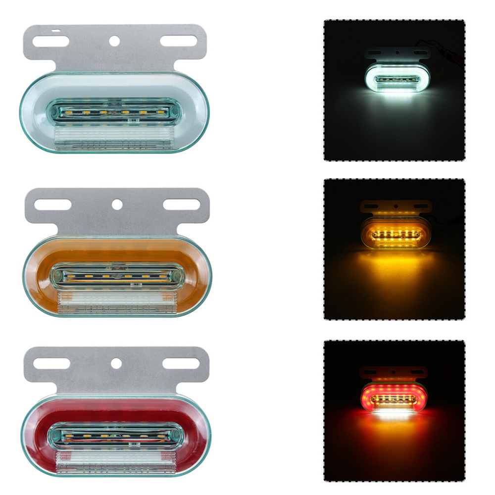 1PC 12LED 12V Flowing LED Side Marker Signal Light Indicator For Truck Trailers - White - Image 2