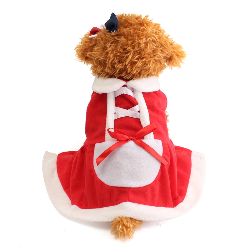 Pet Puppy Dog Cat  Santa Claus Dress Clothes Costume Coat Apparel Coats - XS - Image 2