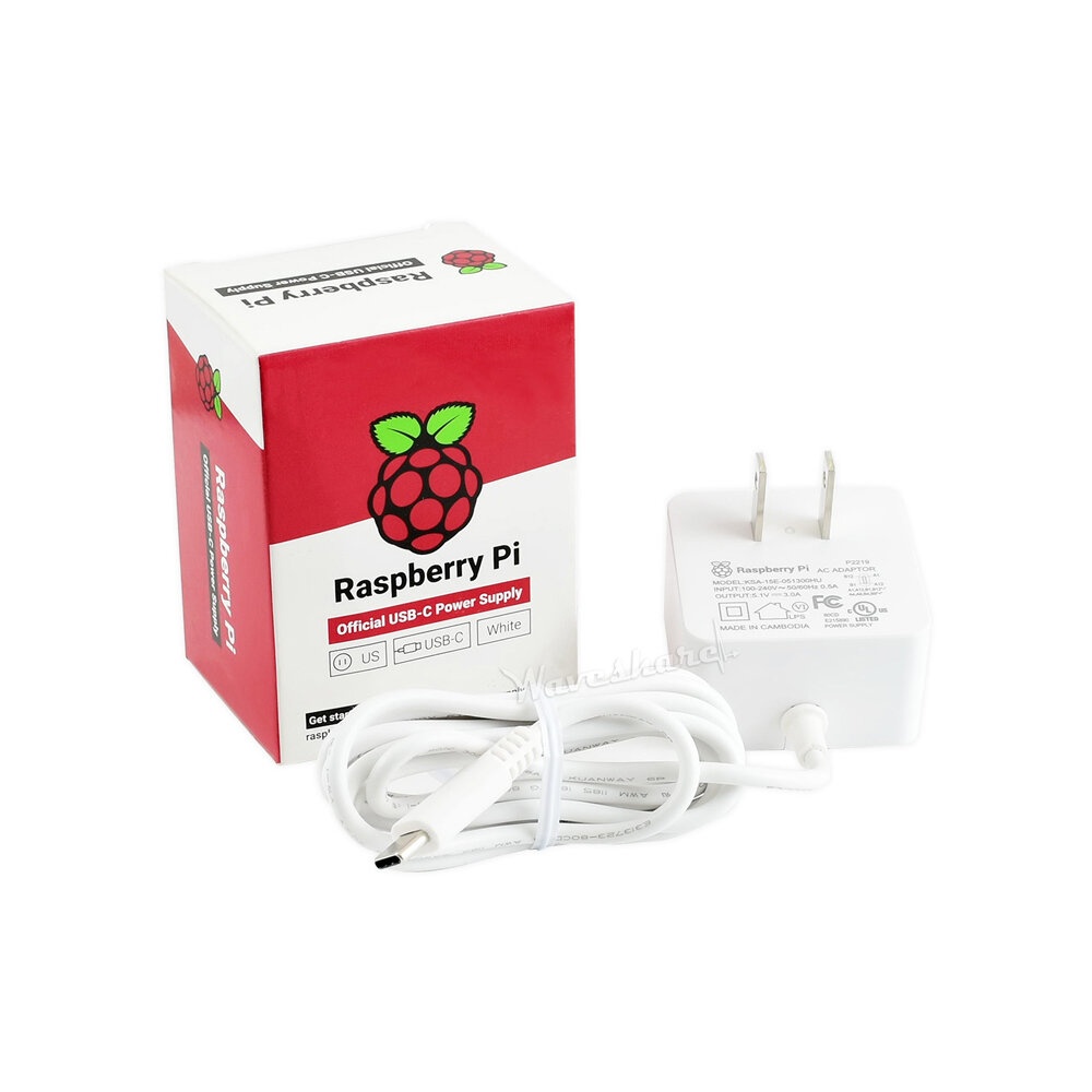 Alimentation USB-C officielle US Plugfor Raspberry Pi 4