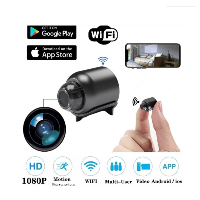 Mini Wifi Camera Wireless 1080P Surveillance Security Night Vision Motion Detect 160 Degree Audio Reording Google Play Camcorder Baby Monitor IP Cam - Image 2