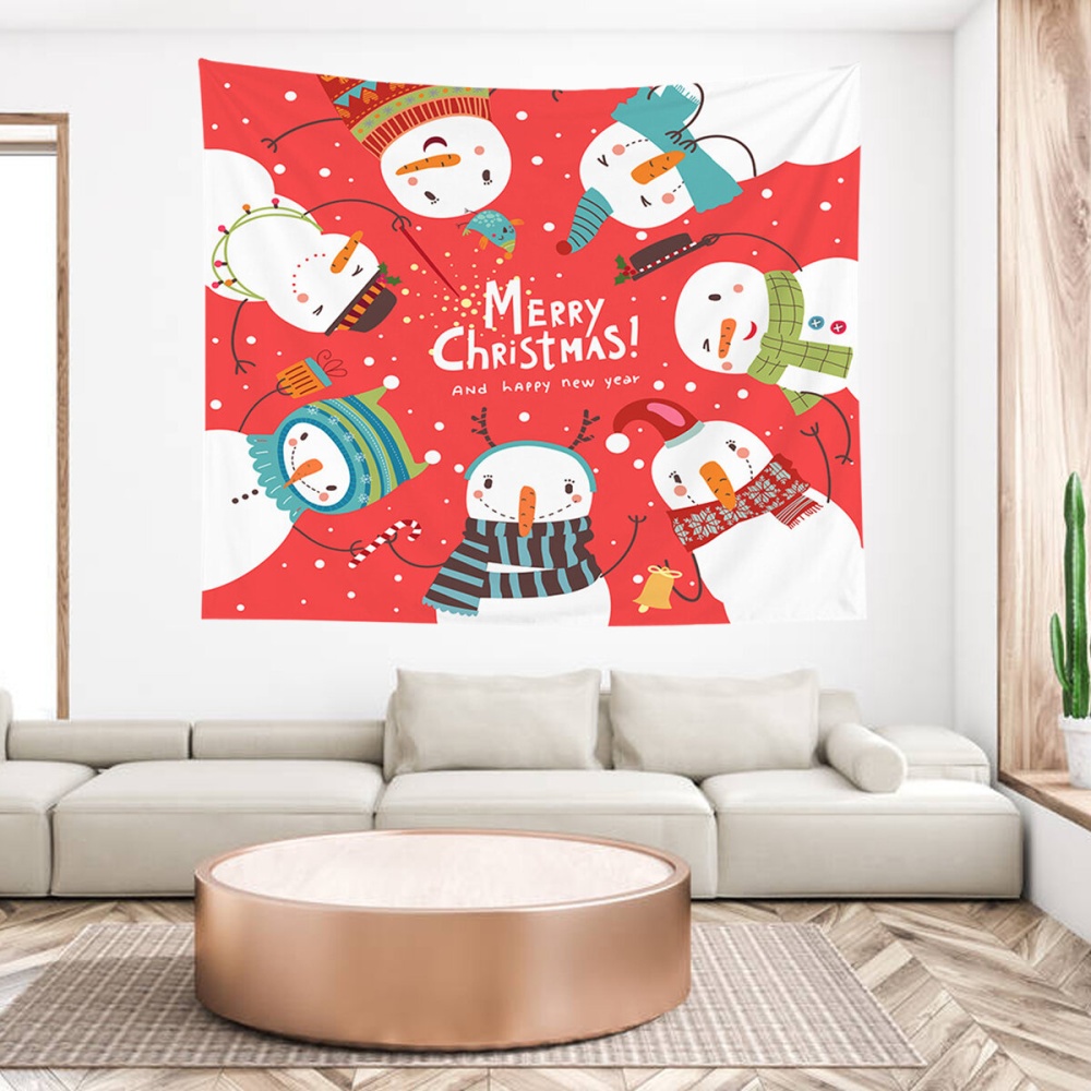 Christmas Hanging Cloth Custom Red Santa Claus Bedside Background Cloth Wall Bedside Decoration Tapestry Photography Backdrop - 9
