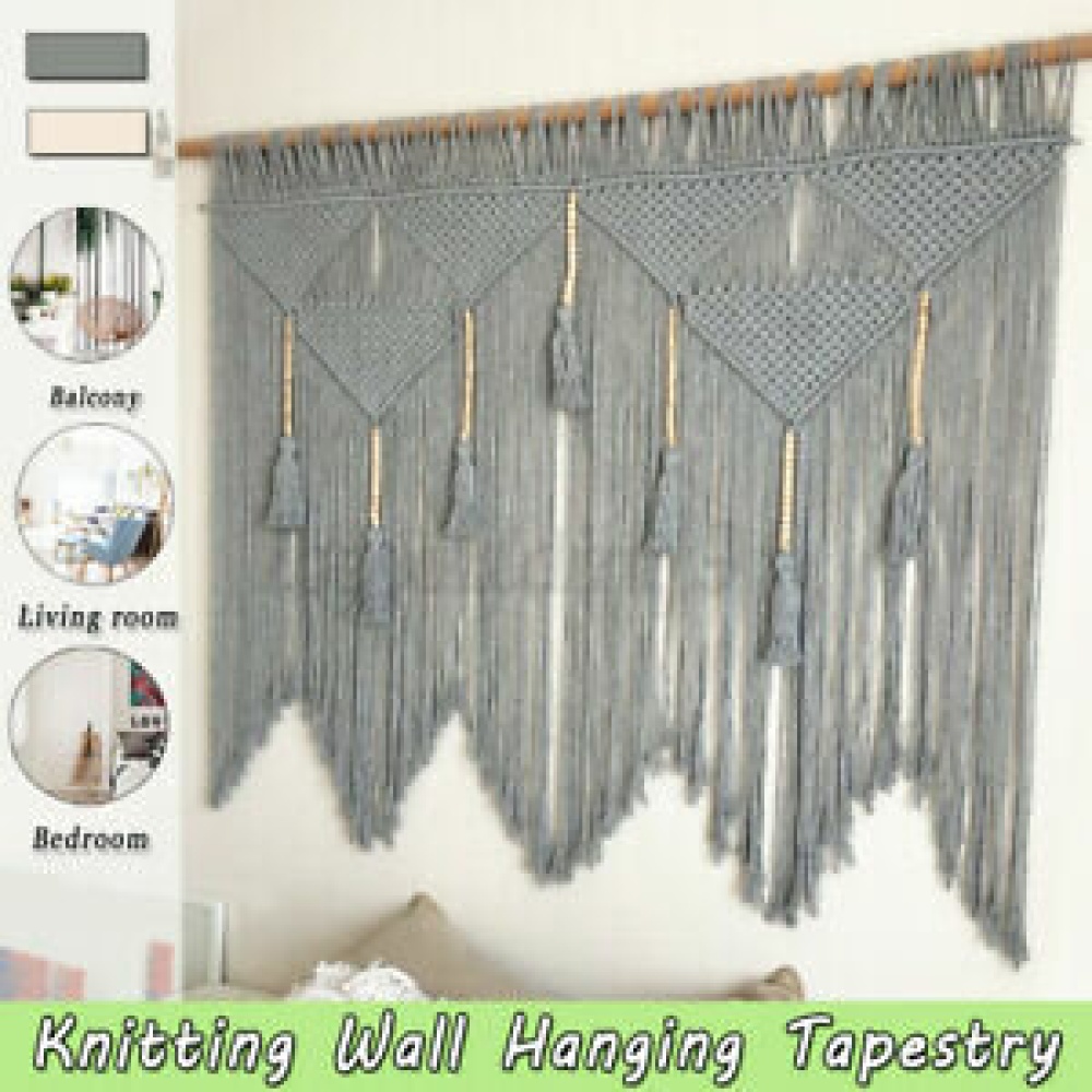 100x120cm Large Handmade Macrame Wall Art Hanging Bohemian Weave Tapestry Home Decoration Photography Props - Image 2