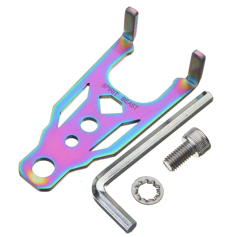 Motorcycle Stainless Steel Water Bottle Holder Helmet Hook Drink Cup Holder - Plating