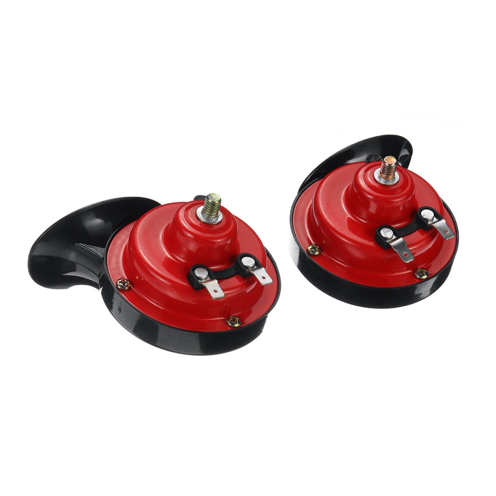 12V Loud Air Horn Waterproof High Low Dual Tone For Motorcycle Car Van Boat Siren Twin Lorry Red Black - Image 2