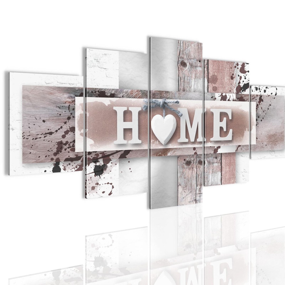 5 Panels Love HOME Wall Art Print Pictures Canvas Paintings Decorations Unframed - #3 - Image 2