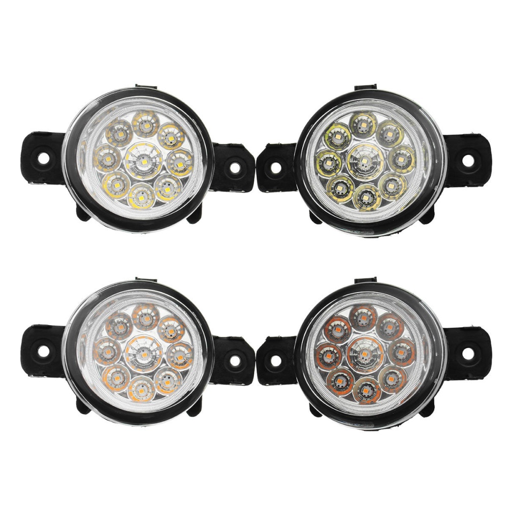 Pair 6W Car Front Fog Lights with H11 bulb for Nissan Altima Maxima Rogue Sentra Yellow/White - Yellow - Image 2