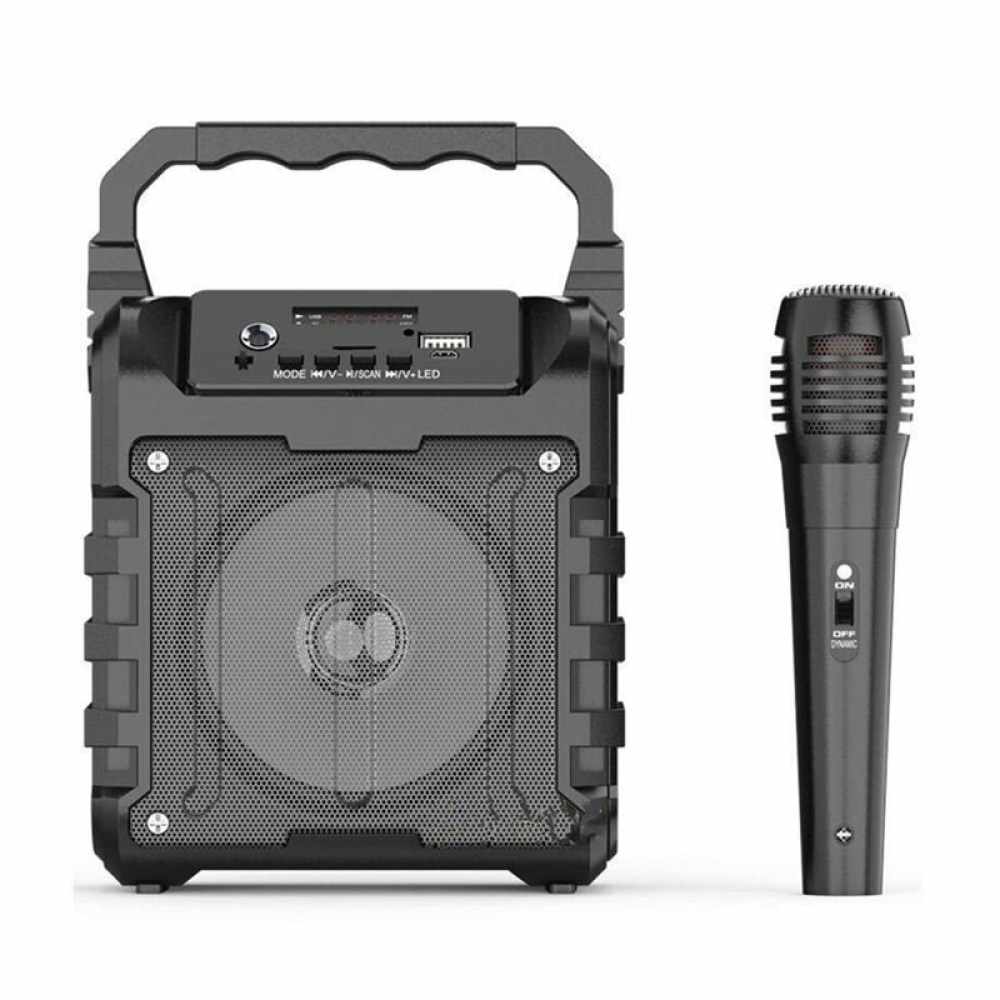 Bakeey 3D Wireless bluetooth Speaker Portable Sound Box Bass Stereo Subwoofer Support USB/ TF Card/ AUX-in/ FM with Wired Microphone - Without-Microp